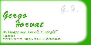 gergo horvat business card